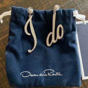 Oscar de la Renta “I do” wedding earrings